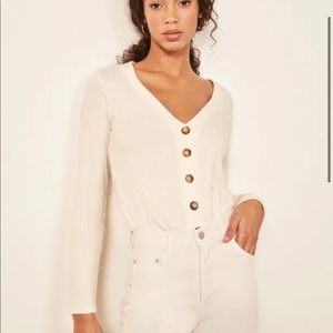 Reformation Iris Top in Black